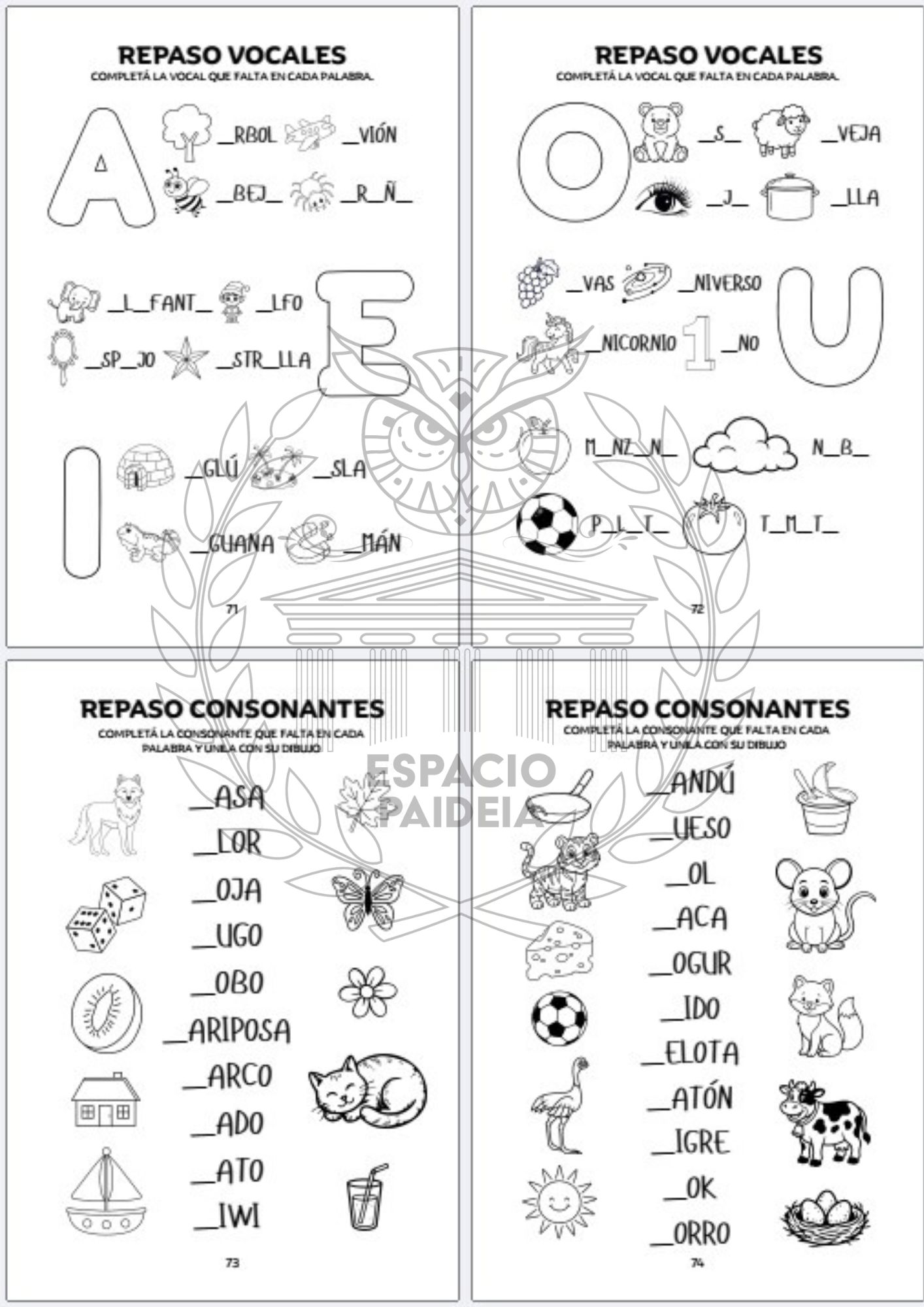 Método Paideia de Alfabetización Inicial - TOMO 1 - Impreso - Image 5
