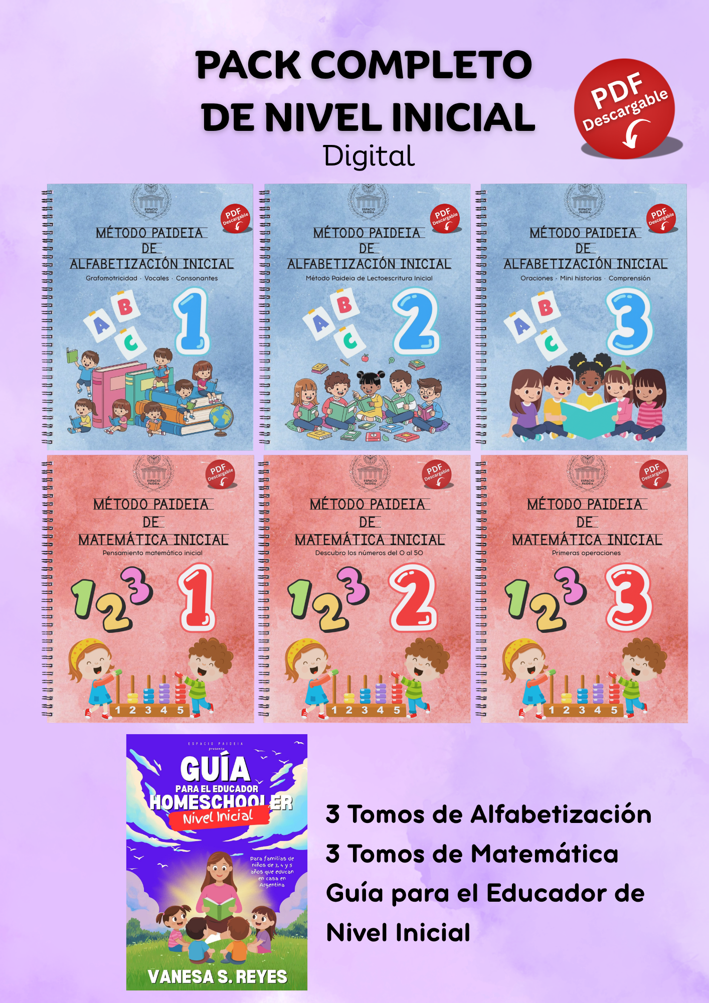 Pack completo Método Paideia · Nivel Inicial - Digital
